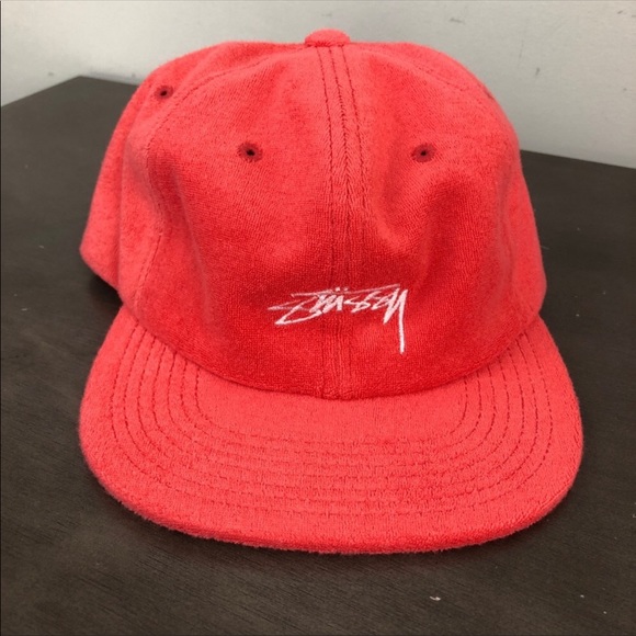 red stussy hat